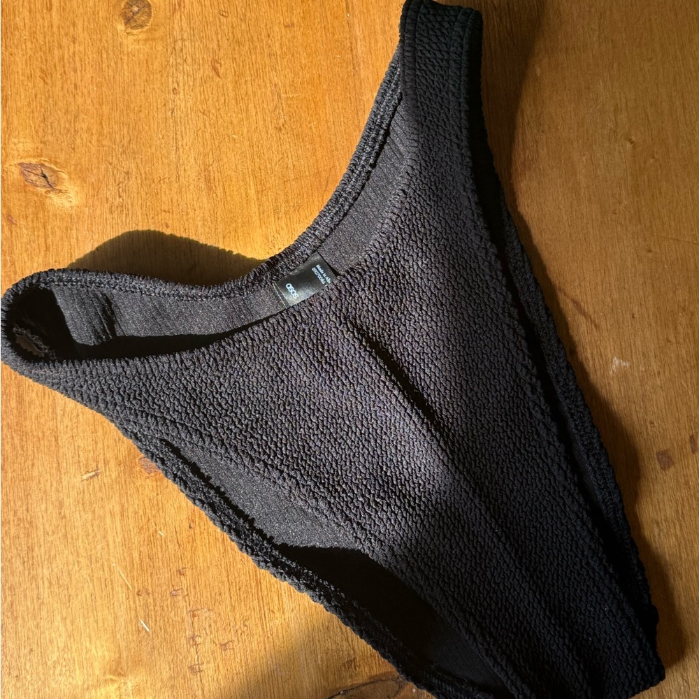 ASOS NEW Black Textured Bikini Bottom